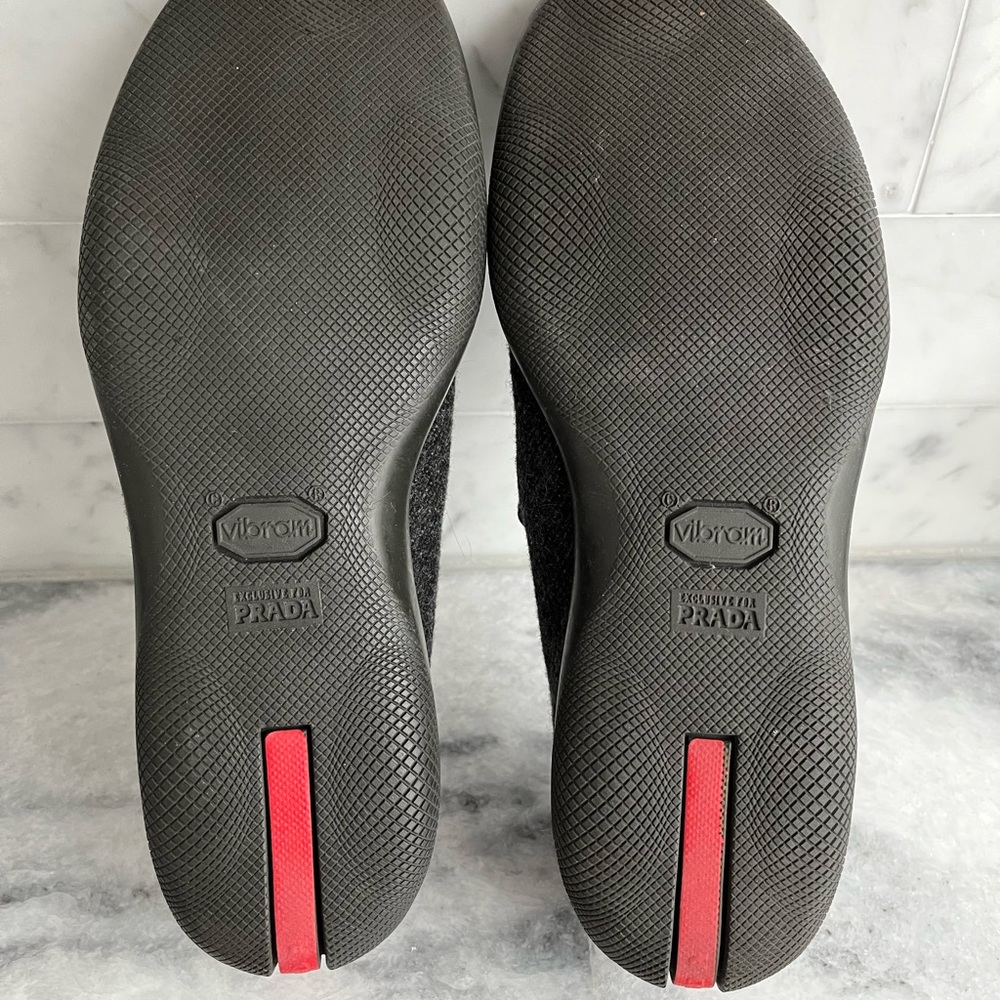 Prada Gray Slip On Loafers Size 38.5 - Picture 3 of 6